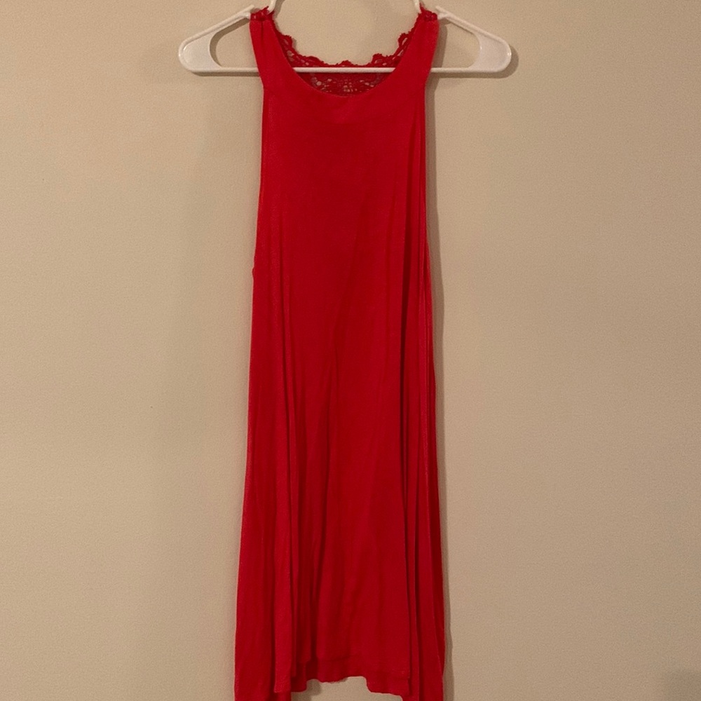 Red causal dress